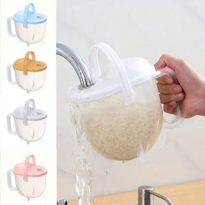 Máy rửa gạo tự động, bộ lọc làm sạch ngũ cốc, rổ sàng gạo, dụng cụ nhà bếp