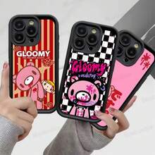 Funda de teléfono suave negra Cute G-GloomyB-BearPhone17ProMax161514131211Plus 17air - z7 - Ver 1