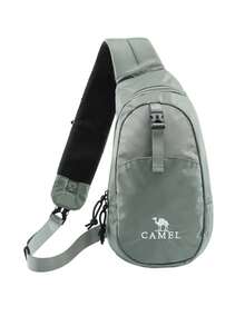 CAMEL CROWN Túi đeo ngực thông thường, túi đeo vai du lịch xách tay, túi đeo chéo, túi tập thể dục nhỏ, túi đạp xe, ba lô - màu xám xanh nhạt - Xem 1
