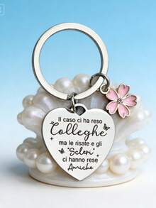 Ensemble de 24 pièces de cadeaux pour collègues : porte-clés pour meilleure amie, cadeau d'adieu de remerciement, anniversaire de meilleure amie, cadeau de Noël pour femmes, slogan décontracté pour fête, en alliage de zinc - Argent - Voir 6