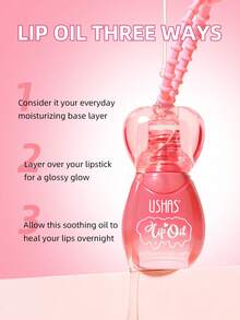 USHAS Heart-Shaped Lip Gloss, Moisturizing & Nourishing Mirror Lip Gloss, Long-Lasting Hydrating Non-Sticky Formula, Lip Primer & Lip Mask 2-In-1 Lip Balm - #03 - View 3