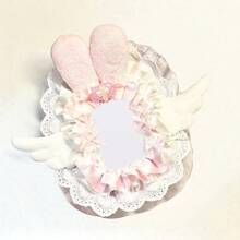 1pc Handmade Collectible Card Sleeve, 3-Inch Idol Card Storage Protector, Compatible With And Anime Photo Cards, Lace Plush Ear Ornament Bow Card Holder, Sweet Lolita Card Frame, Anti-Scratch Peripheral Protective Shell, DIY Storage And Display For Collectible Photos - A - View 13