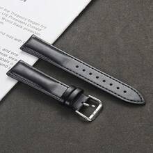 1条18mm/20mm/22mm时尚黑色软皮表带，兼容三星Galaxy Watch 7/6/5/4 40mm/44mm，也适用于三星Galaxy Watch 3 41mm/45mm、GT2 46mm、Watch 2/2S、Gear S2/S3、Watch 5/4/3/GT5/GT4/GT2等型号。 - 黑色 - 查看 10