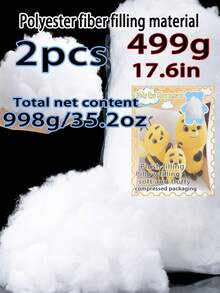1 pièce Rembourrage en fibre de polyester premium, coton PP de haute qualité, coton de soie, coton de soie de plume, rembourrage DIY 1 pièce 49g/199g/499g/499*2 pièces, matériau de noyau d'oreiller à haute élasticité, rembourrage en fibre de polyester premium, décoration de mariage, rembourrage en peluche à haute élasticité pour oreiller, matériau de rembourrage pour ballon d'anniversaire - produit de remplissage - Voir 8