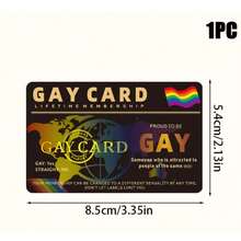 1pc Or 3pcs + Lifetime Pride Membership Card - Non-PVC Rainbow Heart & Pride Flag Design, Glossy - For LGBTQ+ Community, Allies, Events, ID Holders (1pc Or 3pcs) - Novelty Gift Idea - B - View 6