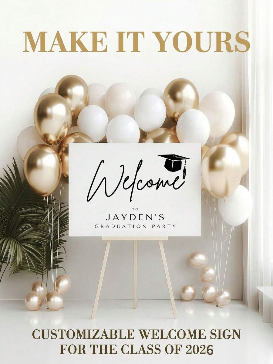 1pc - Customizable Graduation Welcome Sign, Can Customize 2026 ...