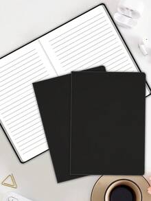 （3本装）口袋笔记本，小型迷你笔记本，适用于工作和家庭，3.7英寸 x 5.7英寸 A6尺寸，大学标准横格，采用100克优质厚实横格纸，男女皆宜，是送给老师、母亲节的理想礼物，也是学校和办公室的必备用品。 - 黑色 - 查看 8