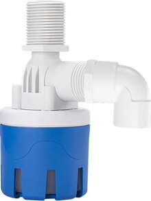 1-Piece Water Level Control Valve With Float, BSP/NPT Thread, Nylon Body, Integrated Filter, Non-Electric - Blue and White - View 8