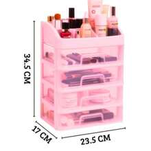 Cosmetic Storage Box & Rack - Rosa - Übersicht 5