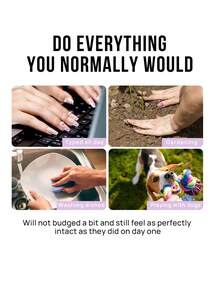 150片装短款杏仁形假指甲套装 - 5种不同时尚配色，哑光法式假指甲，软胶人造指甲，15种尺寸，易于DIY，沙龙美甲装饰配件，适合女孩和女士，可作为夏季送给女性的礼物 - 彩色 - 查看 6