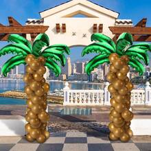 Bộ 103 bóng bay hình lá cọ và dừa, gồm 10 bóng bay lá dừa màu xanh lá cây bằng giấy bạc và 90 bóng bay cao su màu nâu, thích hợp cho tiệc Hawaii Luau, tiệc sinh nhật, tiệc mừng em bé. - Xem 6