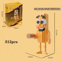 312pcs Tralalero Tralala, LiriLi Larrla, Boneca Ambalam Character Building Blocks Toy, Gift - Multicolor - View 3