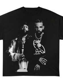 Drake T-Shirt _ Rap Merch Graphic Tee _ Some Y Songs 4 U _ Rare Hip Hop Graphic PriJpg - màu đen - Xem 1