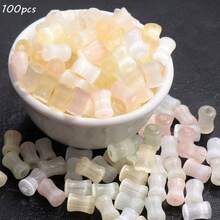 6x4毫米穿珠猫眼竹节玻璃珠，手工DIY串珠手链项链配件散珠 - 彩色 - 查看 4