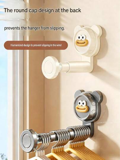 Suction Cup Balcony Clothes Drying Rack, Multi-Function No-Drill Hooks, Retractable Drying Rack, Wall-Mounted Storage Rack, Space-Saving Indoor And Outdoor Laundry Solution For Apartments And Balconies, Easy Installation, Durable Lightweight Design, Keeps Garments Organized And Drip-Dry, Versatile Household Organizer For Home Laundry And Small Space Living