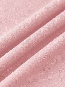 Áo liền thân tay dài cổ tròn dành cho bà bầu, độ co giãn cao, phù hợp cho mặc hàng ngày. - Hồng - Xem 10