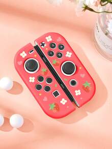 Ayotu 1对草莓樱桃图案保护壳，适用于Switch Joy-Con手柄，Switch Joy-Con左右手柄保护套，Switch游戏机配件，保护Joy-Con手柄免受损坏，防油防刮，易于安装和拆卸。 - 查看 18