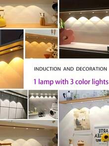 Luz LED recargable con sensor de movimiento para gabinete - Luz nocturna inalámbrica y alimentada por USB para múltiples tipos de habitaciones - Multicolor - Ver 5
