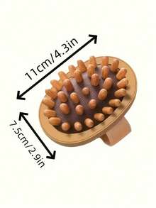 Wooden Massage Brush/Mat, Brush Is A Body Massage And Treatment Tool Used To Relieve Fatigue And Soreness, Reduce Fat, Promote Lymph And Blood Circulation, And Dry Brush To Remove Dead Skin. - Multicolor - View 8