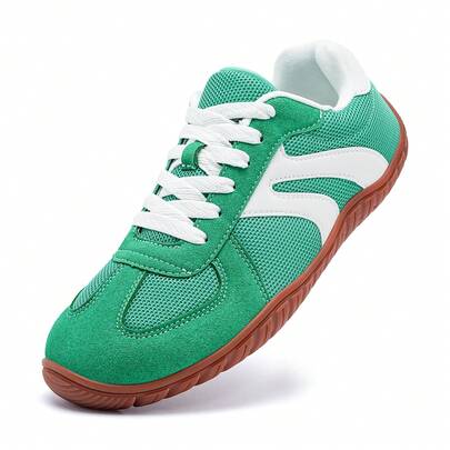 Zapatillas de caminar casuales para hombres, zapatos de entrenamiento de moda retro, tela de malla transpirable con suela de goma antideslizante, cómodos zapatos diarios, zapatos deportivos de cordones de unicolor para todas las estaciones