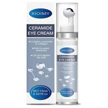 Xioimy 15毫升神经酰胺和胶原蛋白密集保湿眼霜，深层滋养，滚珠按摩设计，平滑、提亮并滋润肌肤，适合所有肤质。 - 數量 - 查看 10