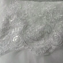 Mạng che mặt cô dâu mới đến với ren đính, lược chải tóc và kim sa, mạng che mặt cô dâu dài tinh tế cho mùa thu dành cho phụ nữ - Nhiều màu - Xem 8