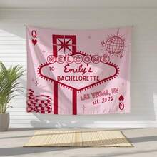 1pc Welcome Bachelorette Sign, Las Vegas Bachelorette Decor, Custom Bach Banner, Casino Bach Party, Lucky In Love, Vegas Before Vows, Las Vegas - phong cách1 - Xem 3