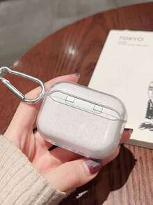 1pc Glitter Green Heart-Shaped TPU Earphone Case, Compatible With Apple 1/2 Connected Protective Case, Anti-Drop Bluetooth Earphone Case For AirPods 4th Gen - Multicolor - View 4