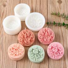 3D Floral Silicone Soap Molds - Flower & Plant Candle Moulds For DIY Soap Making, Aromatherapy Candles, Wax Melts, Resin Crafts | Botanical Garden Pattern Soap Molds For Handmade Gifts - Flower - View 2