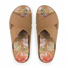 Boa Onda Women's X-Shaped Orthopedic Flip-Flops By BoaOnda Anatomical - 肉桂/花香金 - 查看 2