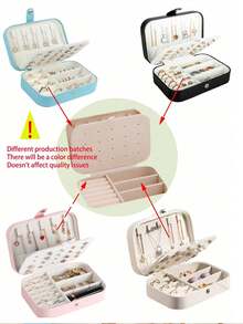 1pc Multi-Functional Jewelry Storage Box, Waterproof PU Leather Jewelry Organizer, Women's Luxury Jewelry Box For Necklaces, Rings, Earrings, Watches, Bracelets, Ideal For Mother's Day, Easter, Birthday Gifts, Perfume & Cosmetic Storage - Multicolor - View 10