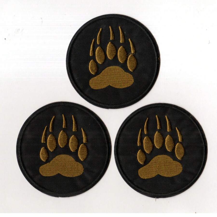 Cartoon Paw Print Embroidered Patch, Iron-On/Sew-On Applique, For DIY Clothing & Accessories Customization, Sewing Accessory - Ironing Style - View 1