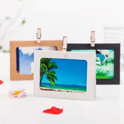 10个6英寸纸质相框，带夹子和麻绳，适用于家居、学校、办公室、派对墙面装饰、家居装饰 || 返校季、节日庆典、婚礼展示、旅行纪念墙、DIY手工项目、商业空间装饰、社交媒体照片推广