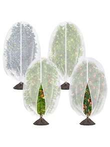 拉链式花园网袋：果蔬防护网罩，防止鸟类进入，多尺寸涤纶网布，防虫、防蝉、防松鼠，蔬菜园抽绳防虫网罩，跨境供应拉链式花园植物防虫罩，温室果树防鸟网 - 多色 - 查看 11