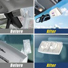 1pc EZ Pass Car Holder With Detachable Suction Cup, Suitable For EZ Pass Mini/IPass Transponder, Can Be Installed Without Removing Hook And Loop (Transparent, 1 Piece) - 1Pack Clear - View 3