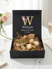 1pc Wedding Role Gift Box, Personalised Bridesmaid Proposal Gift Box,Customize Text, Bridesmaid Gift Box, Maid Of Honour Bridesmaid Box Box - Multicolor - View 8