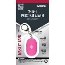 Sabre - Alarma Personal 2 en 1 con luz LED Sirena de  Personal de 130 dB Gancho a presión para Acceso instantáneo Rango de 381 Metros diseño Compacto para una fácil fijación a Bolso - Rosa - Ver 7