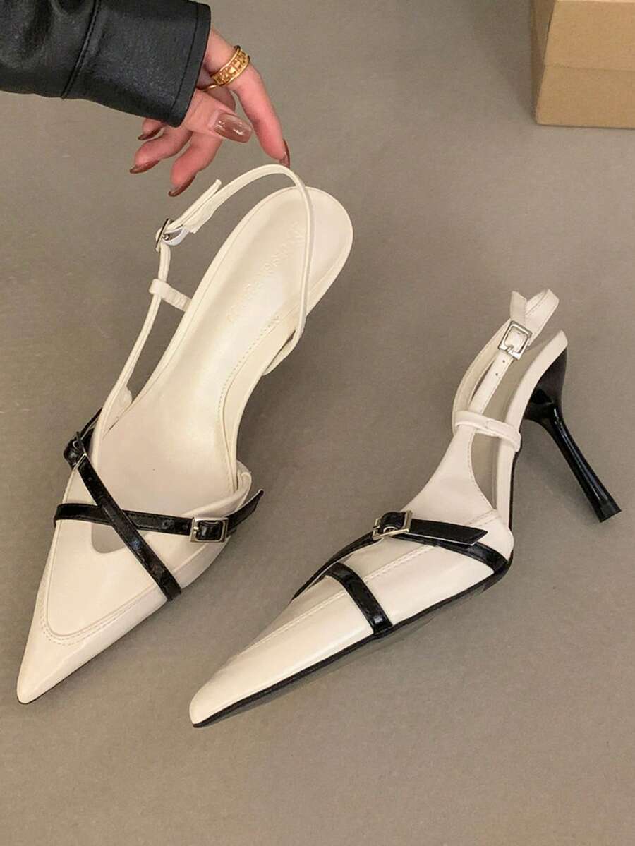 Zapatos de tacón alto con punta fina y lazo, de estilo Mary Jane, con perlas rojas, de tacón alto y sexy para mujeres