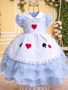 Princess Alice Outfit For Children's Birthday Party Blue 1 To 3 Years Old - Màu xanh nhạt - Xem 1