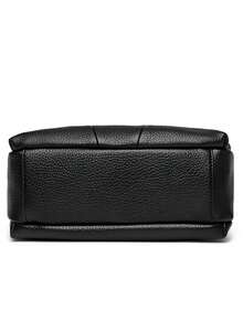 Bolsos de mano de lujo para damas, nuevos, de alta calidad en piel de PU. Bolso de hombro para mujer, con estilo retro y minimalista, bolso bandolera - Negro - Ver 8
