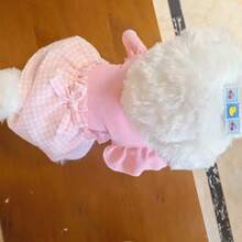 1 Set Velvet Bow Tie Dog Collar & Leash Harness Set - Pink - View 4