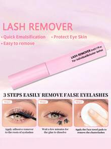 1524片、640片、480片、160片，8种款式混合单簇假睫毛，20D、30D、40D、60D、80D、100D假睫毛嫁接套装，混合单簇假睫毛套装，包含睫毛胶水、卸妆液、睫毛镊子、睫毛刷，可在家DIY嫁接睫毛 - 黑色 - 查看 8