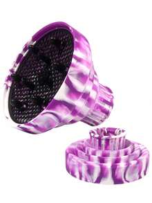 1个渐变色可折叠硅胶吹风机扩散器罩，耐高温硅胶美发卷发造型沙龙工具 - 彩色 - 查看 11