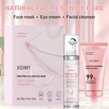 Xioimy 7件套三文鱼DNA胶原蛋白面部保湿护理套装，包含三文鱼面膜、洁面乳、眼霜，深层滋养面部肌肤，具有保湿、柔滑、提亮肤色的功效。 - 組合 - 查看 4