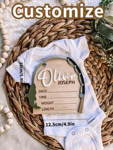 Bảng kỷ niệm sinh nhật bằng gỗ khắc tên theo yêu cầu, bảng độc quyền, có thể điền tên bé - Phụ kiện chụp ảnh thông báo sinh nhật - Phụ kiện chụp ảnh khắc tên. - Nhiều màu - Xem 9