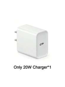 20W PD USB-C 快充套装，配备 100cm 高效数据线和大功率墙式充电器适配器，兼容 17/16 系列和 S 系列智能手机 - 美規A型插(110-127V) - 查看 7