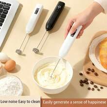 [Batidora Eléctrica/Frother/Milk Frother]1 Portable Handheld Mixer, Wireless Electric Blender, Electric Egg Beater, Milk Frother, Home Baking Cake Cream Mixer, Stainless - Steel Mixer - Multicolor - View 5