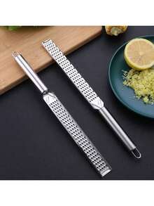 1pc Portable Stainless Steel Citrus Zester And Lemon Grater With Long Handle, High-Quality Stainless Steel Material, Suitable For Chocolate, Cheese, Fruit Peeling And Shredding, Home Kitchen, Outdoor Camping Cooking, Suitable For New Year, Valentine's Day, Mother's Day, Father's Day, Graduation Season And Other Holiday Gifts - Multicolor - View 8
