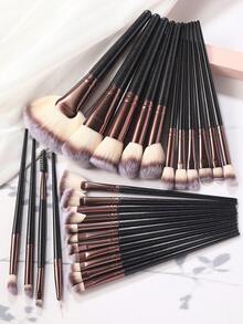 26 piezas Juego de brochas de maquillaje Premium con cerdas sintéticas, juego de brochas para difuminar sombras de ojos, herramientas de cosmética - Multicolor - Ver 12