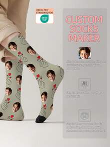 Một đôi tất in hình khuôn mặt theo yêu cầu, tất in ảnh cá nhân, tất in hình tùy chỉnh, tất hình mặt cười, tất họa tiết tùy chỉnh. Bất kỳ hình khuôn mặt nào cũng có thể được in trên tất. Thích hợp làm quà tặng cho nhiều dịp khác nhau như kỷ niệm, Ngày Valentine, sinh nhật, đám cưới, Ngày của Mẹ, Ngày của Cha, quà tặng bạn thân, v.v. - Nhiều màu - Xem 10